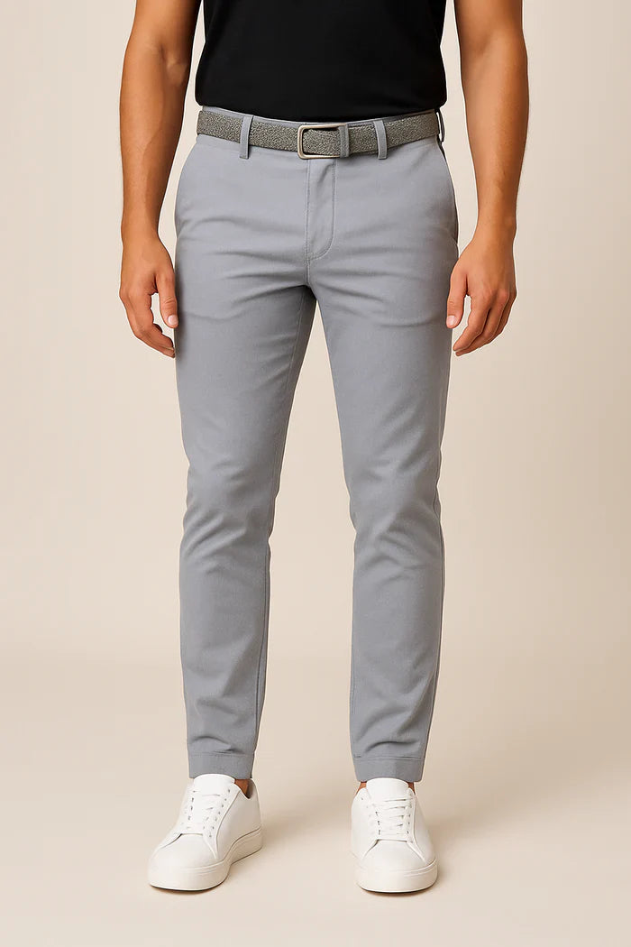 Slim fit stretch chino trousers
